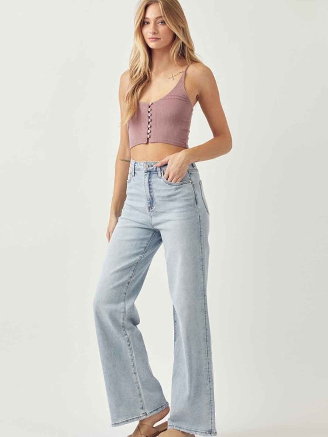 High Rise Wide Leg Jeans