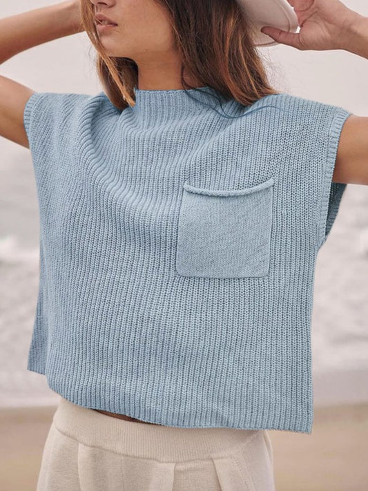 Cap Sleeve Knit Sweater