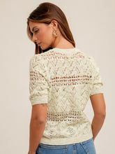 Load image into Gallery viewer, Pistachio Pointelle Sweater
