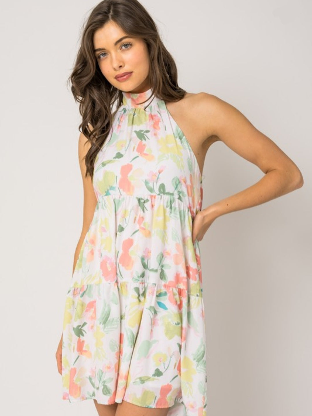 Halter Floral Dress