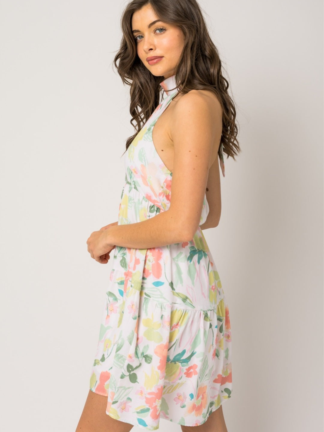 Halter Floral Dress