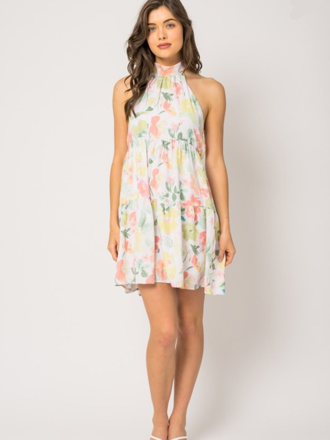 Halter Floral Dress