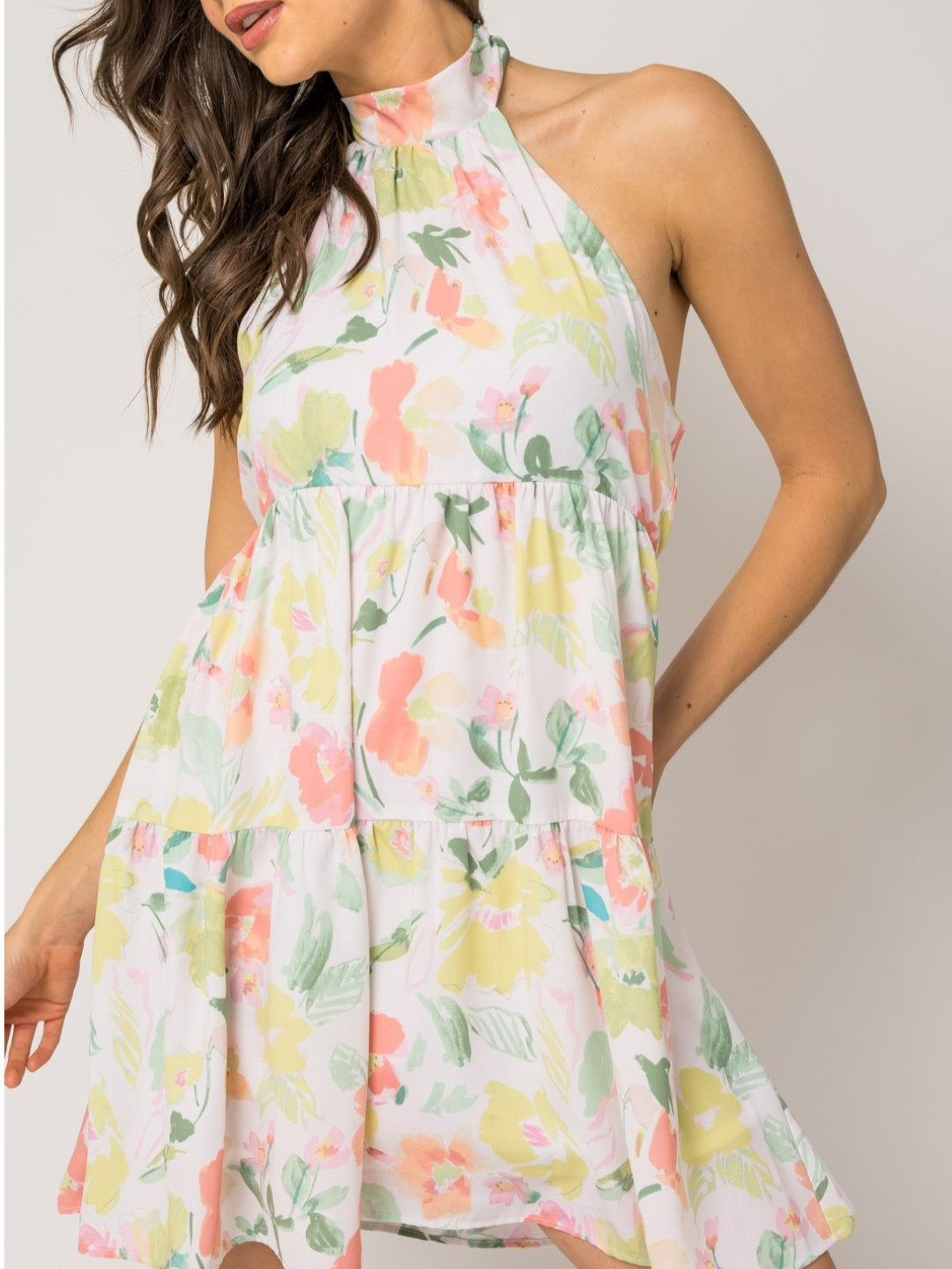 Halter Floral Dress