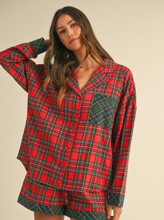 Tartan Plaid Pajama Set