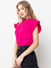 Load image into Gallery viewer, Fuchsia Smocked Top
