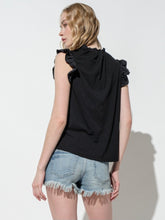 Load image into Gallery viewer, Ruffle Neck Ribbed Top
