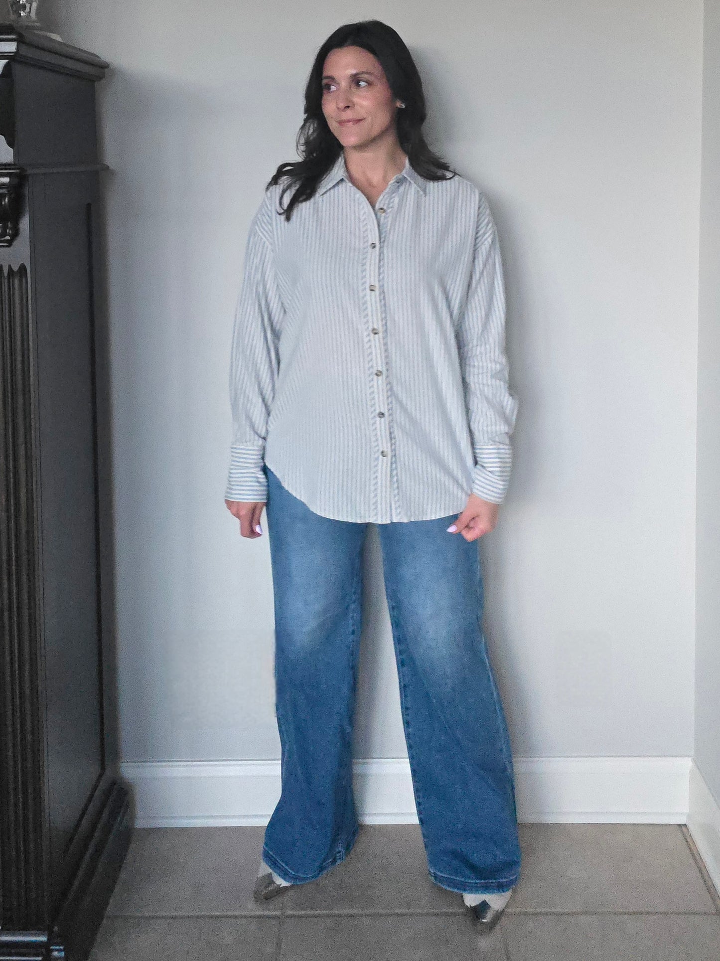 Classic Stripe Button Down Oxford