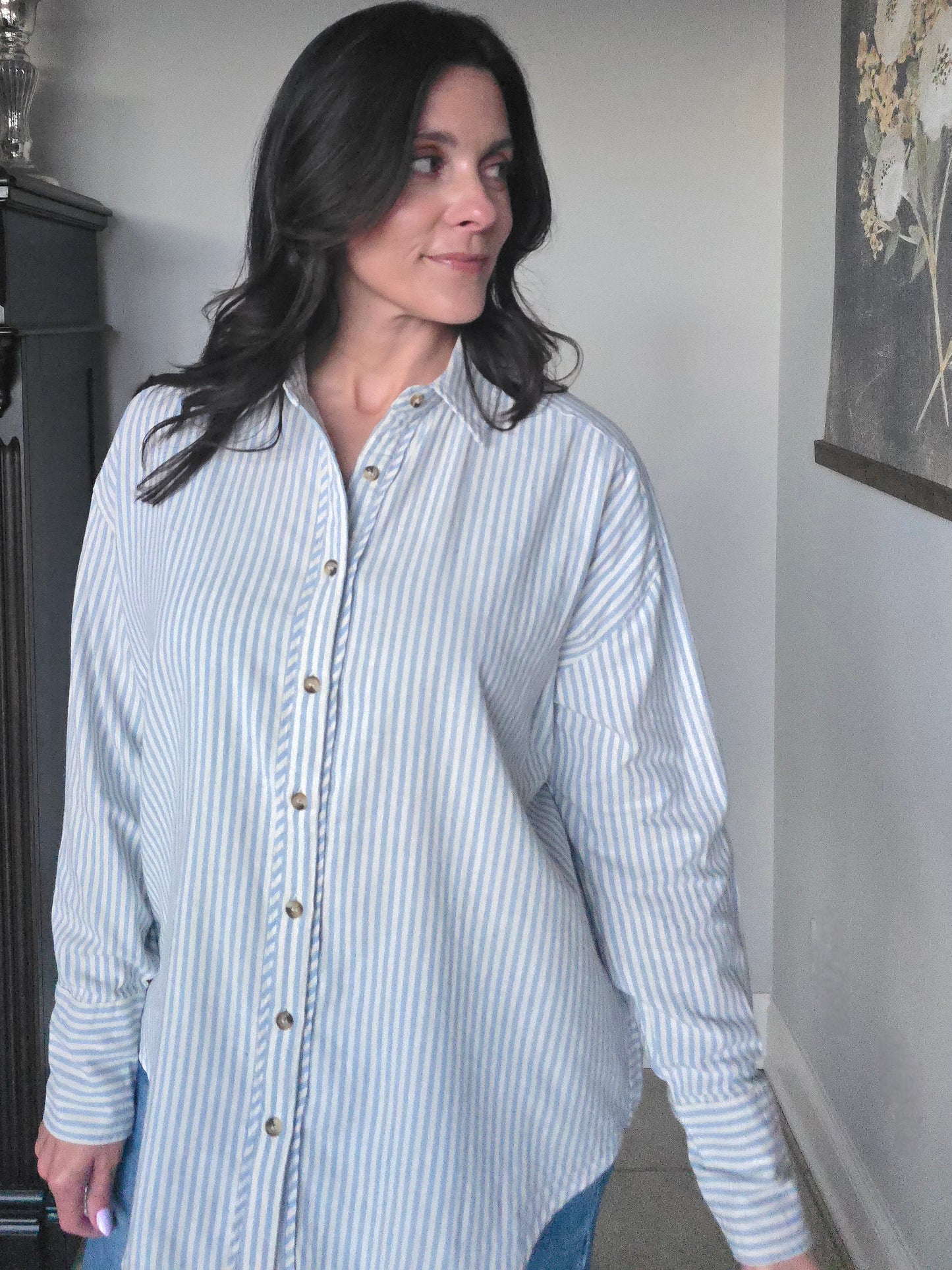 Classic Stripe Button Down Oxford