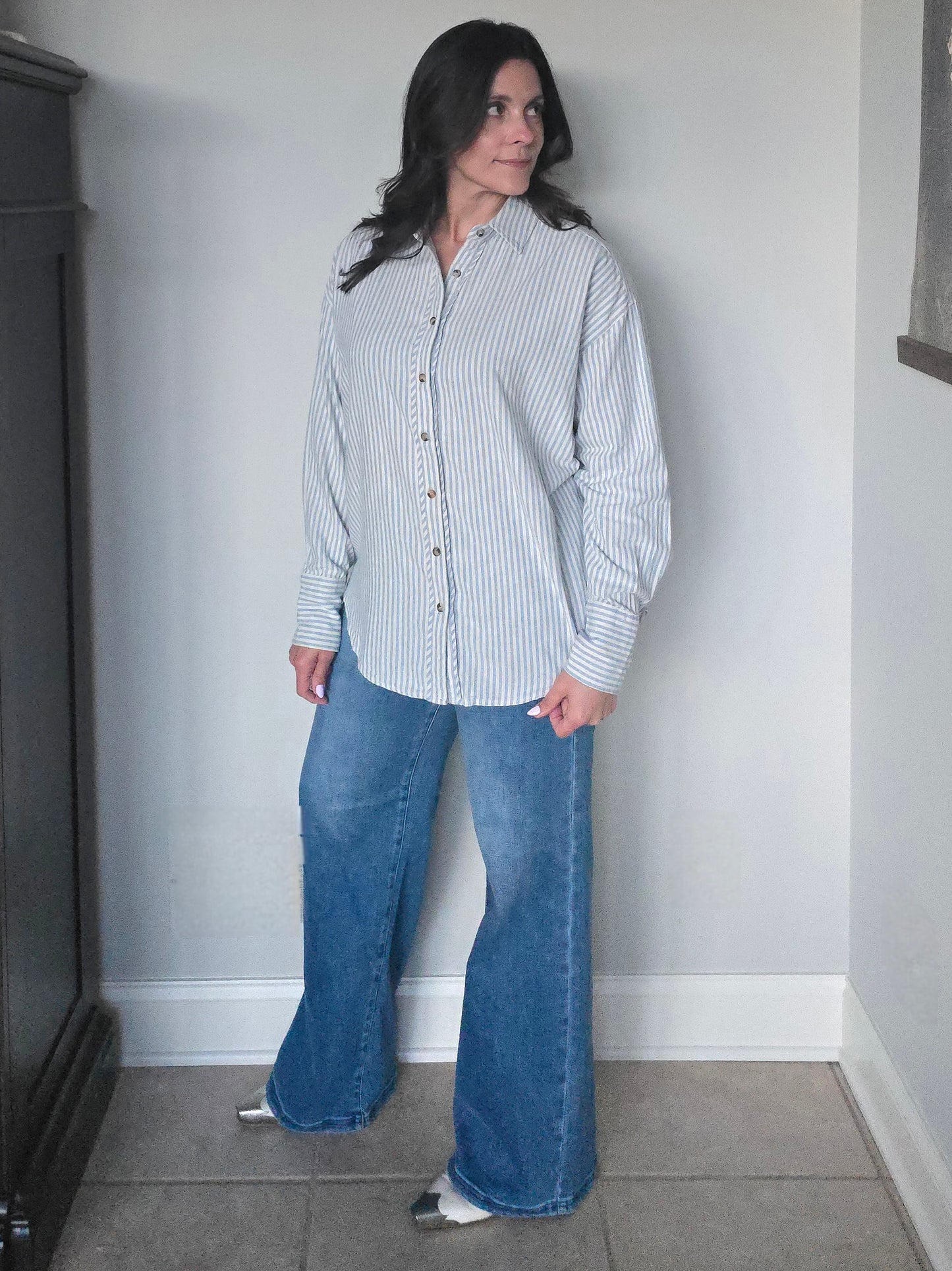 Classic Stripe Button Down Oxford