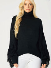 Load image into Gallery viewer, Fringe Turtleneck High-Low Sweater
