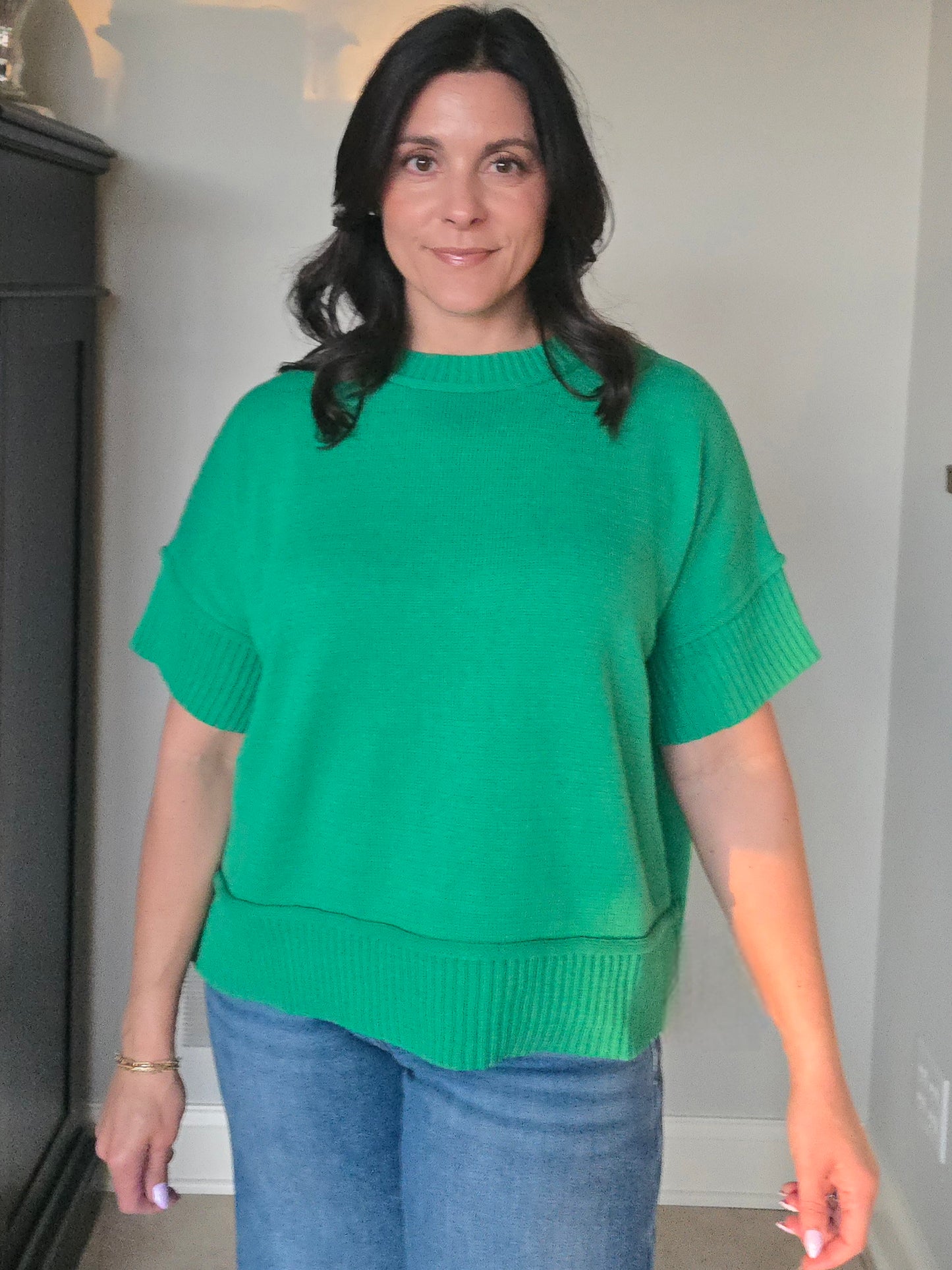 Kelly Green Everyday Knit Top