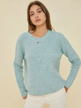 Load image into Gallery viewer, Mint Crewneck Ribbed Pullover Sweater
