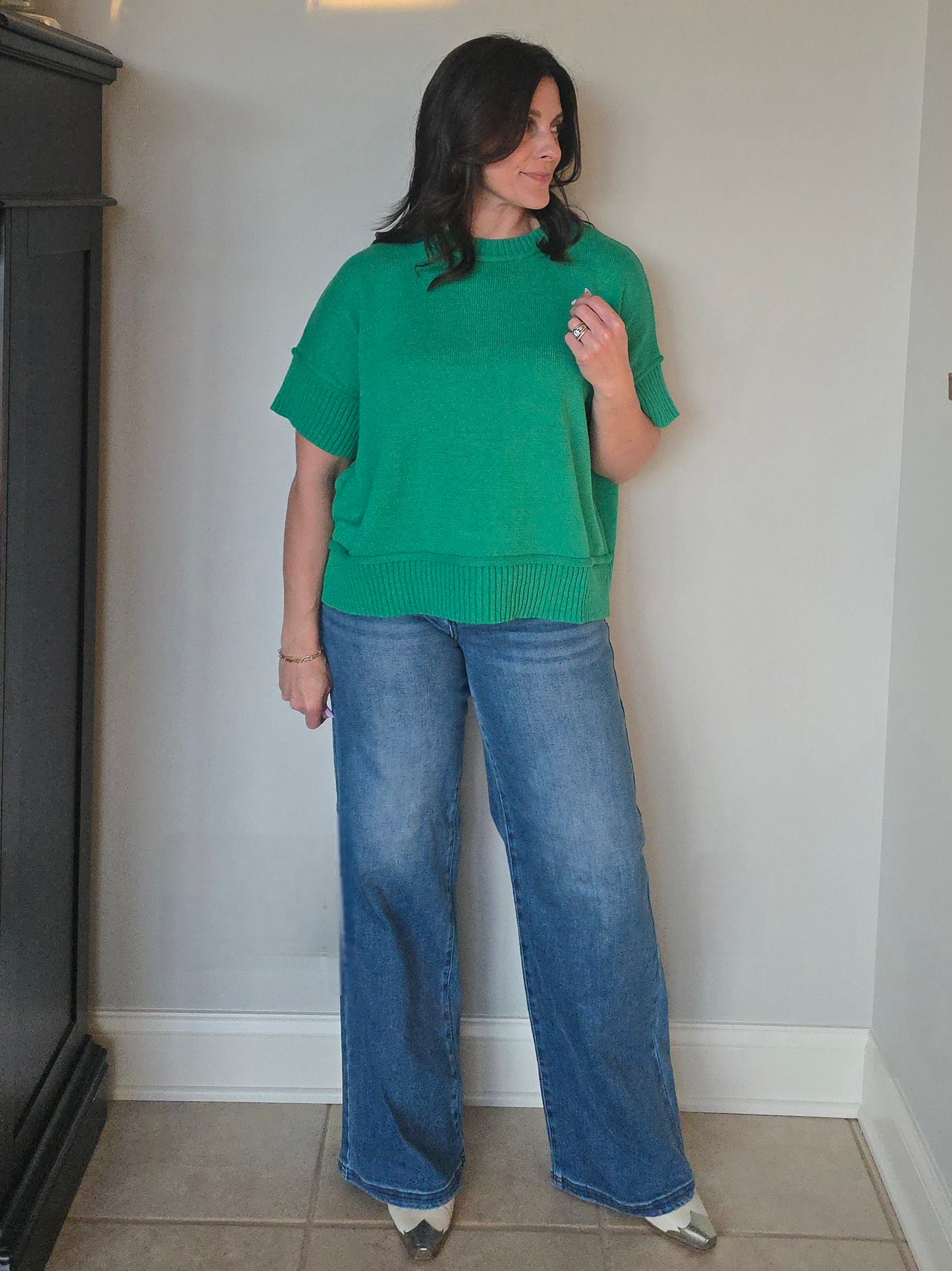 Kelly Green Everyday Knit Top