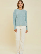 Load image into Gallery viewer, Mint Crewneck Ribbed Pullover Sweater
