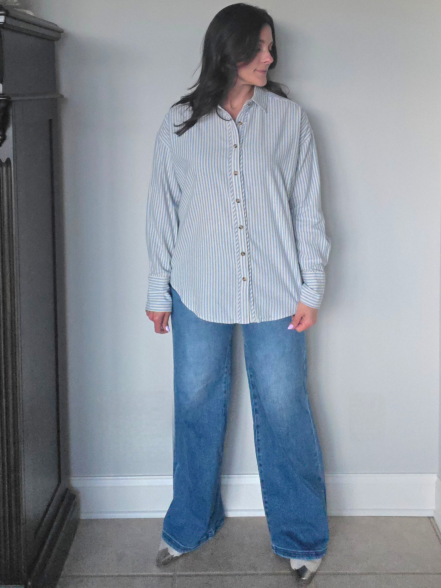 Classic Stripe Button Down Oxford