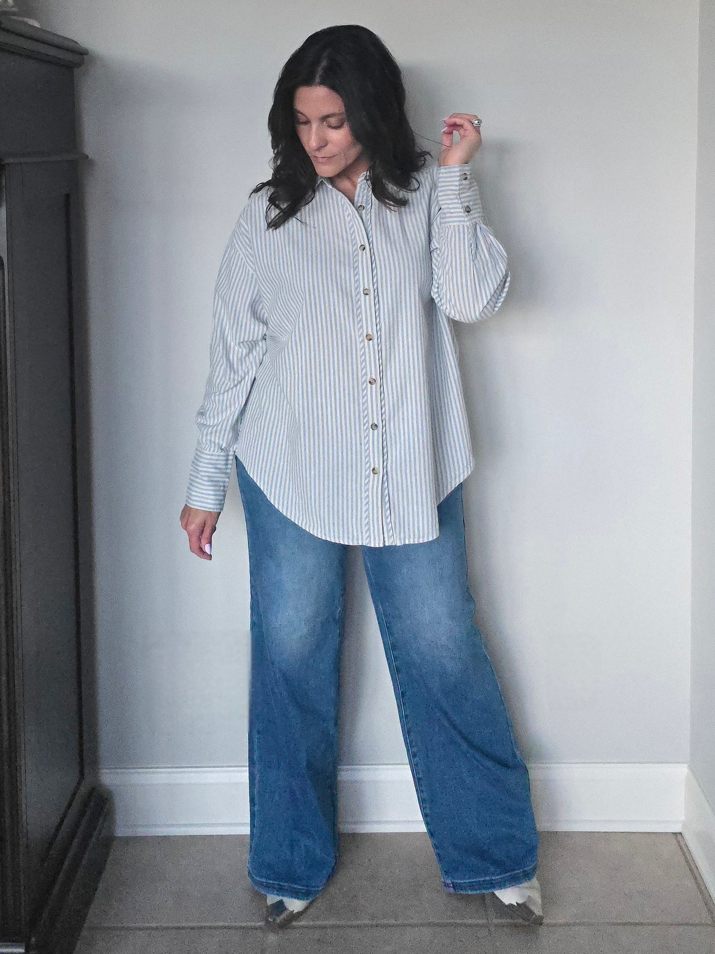 Classic Stripe Button Down Oxford