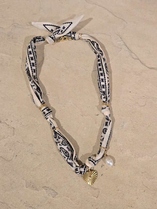 Handmade Silk Scarf Charm Necklace