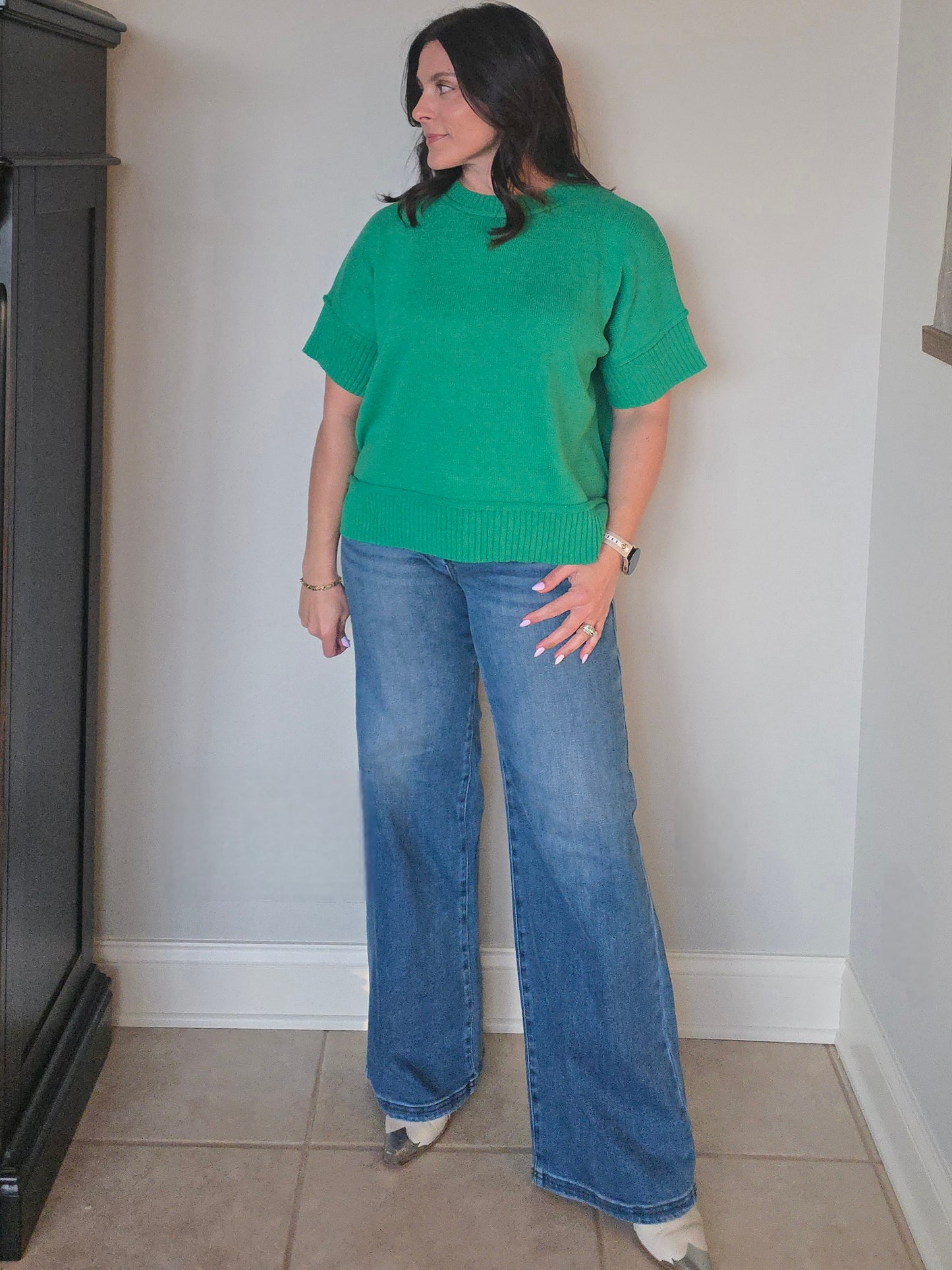 Kelly Green Everyday Knit Top