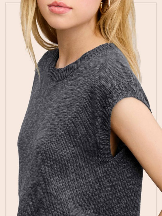 Crewneck Sleeveless Sweater