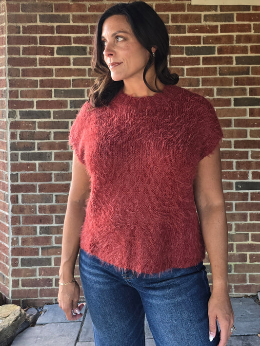 Mohair Sweater with Satin Tie Back