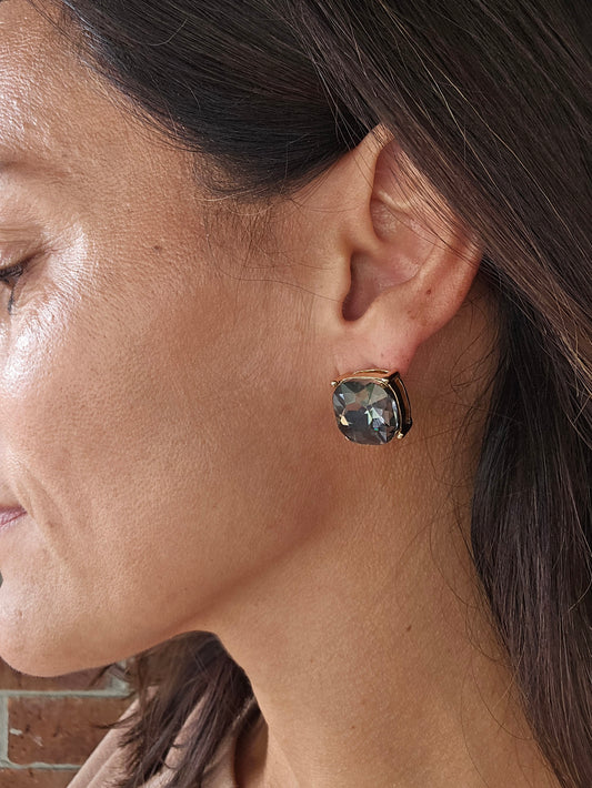 Black Smoke Stud Earring