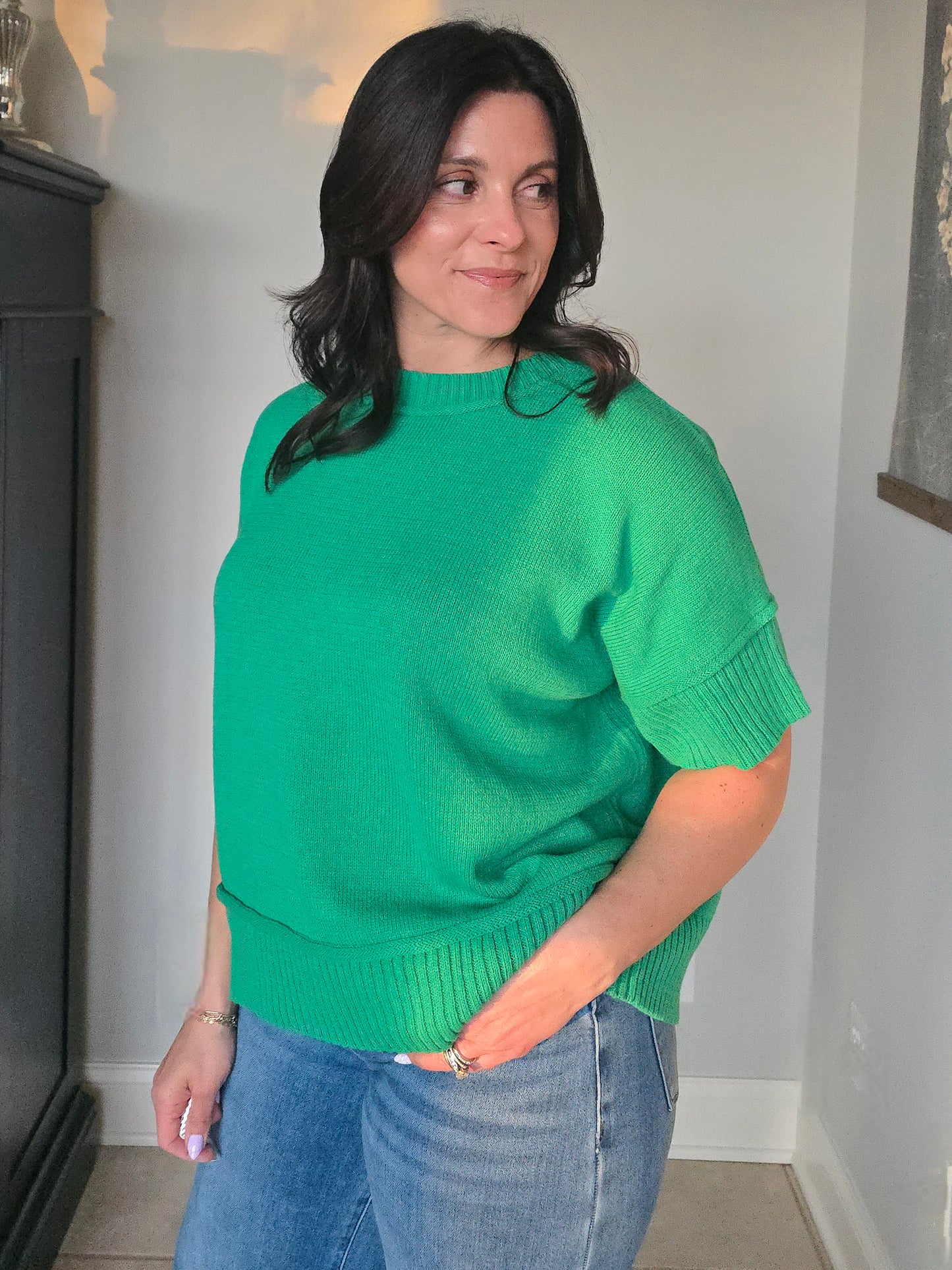 Kelly Green Everyday Knit Top
