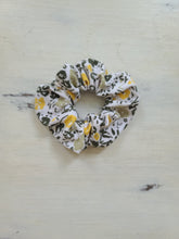 Load image into Gallery viewer, Green &amp; Yellow Floral Scrunchie
