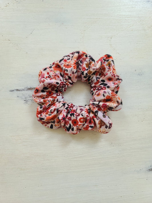 Red Floral Scrunchie