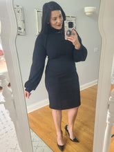 Load image into Gallery viewer, Sleeveless Dress with Turtleneck Bolero
