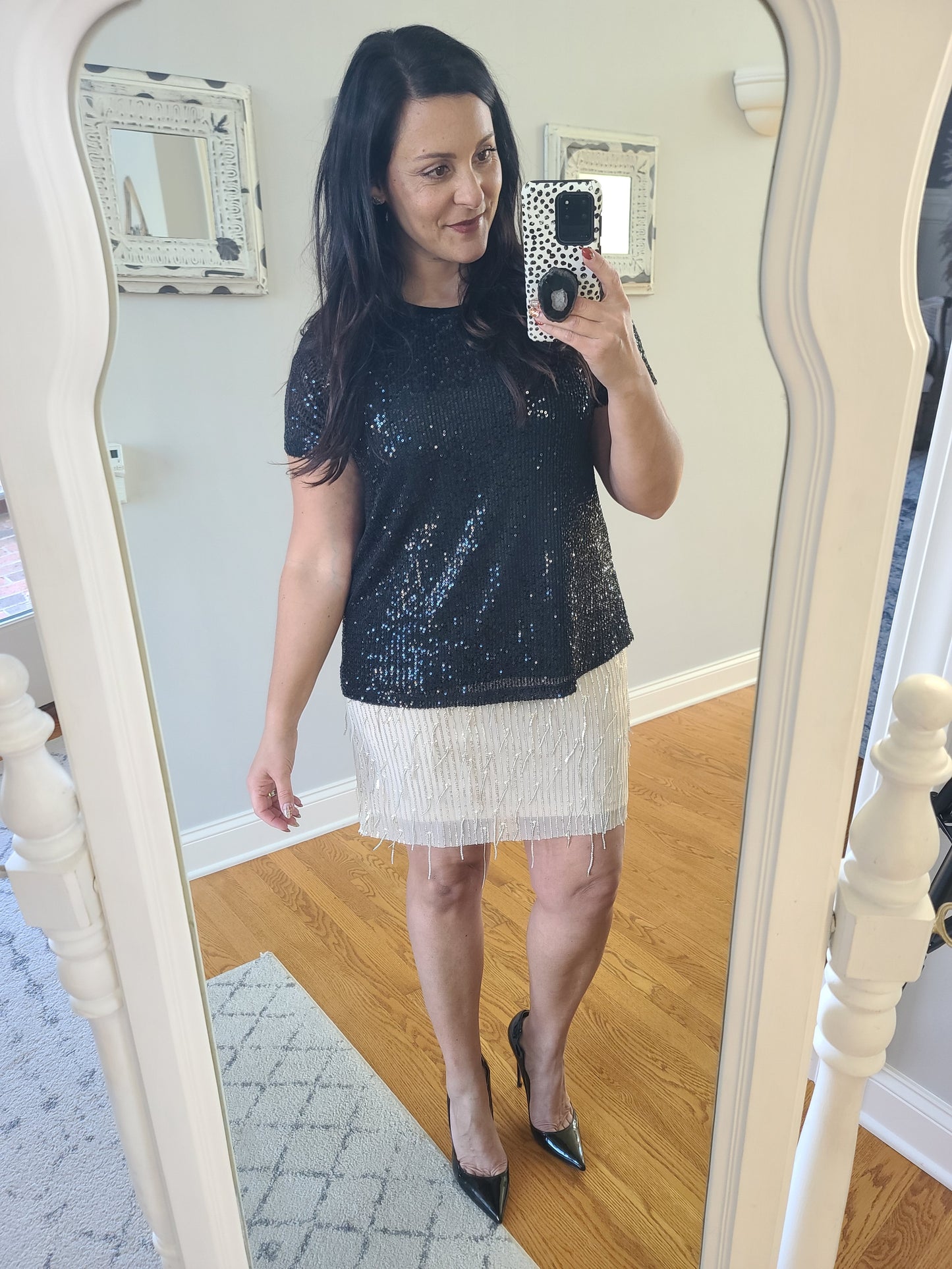 Sequin Fringe Skirt