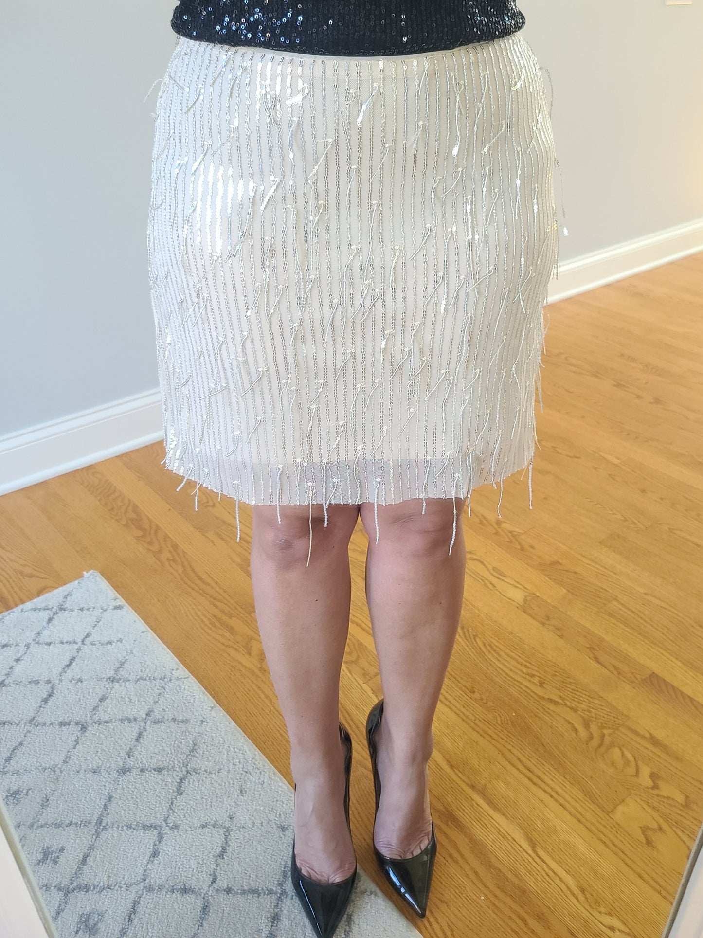 Sequin Fringe Skirt