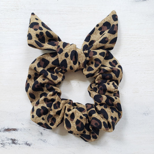 Leopard Bow Scrunchie