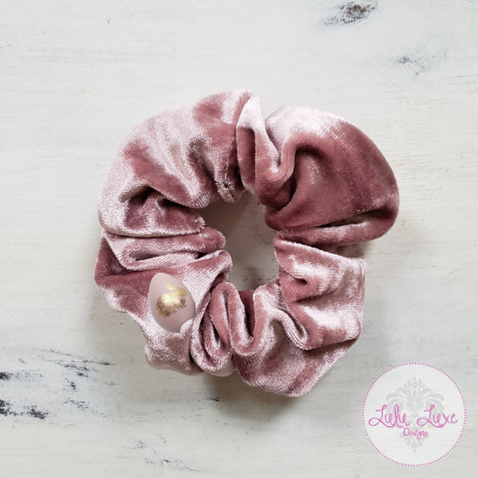 Rose Velvet Scrunchie