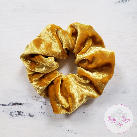 Mustard Velvet Scrunchie