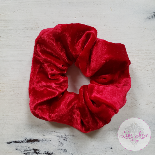 Scarlet Velvet Scrunchie